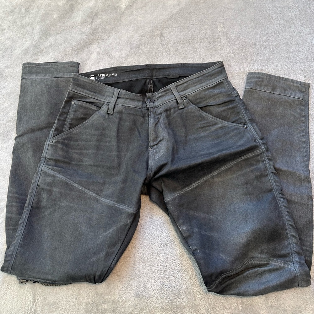 G Star 5620 3D Zip Knee | Men Skinny Jeans | Sz 32 x 30 | Gray